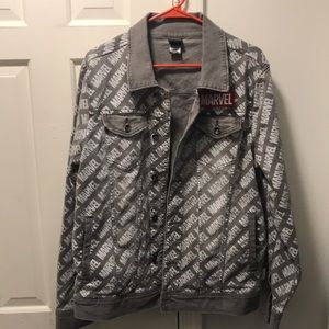 Marvel logo denim jacket